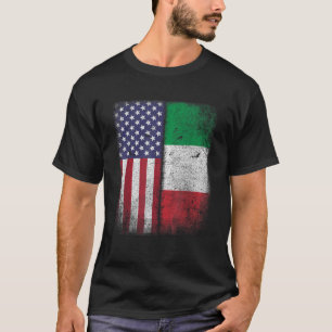 Italian Roots American Born Italia Usa Flag Americ T-Shirt