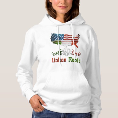 Italian Roots American Map Hoodie