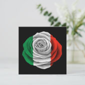 Italian Rose Flag on Black (Standing Front)