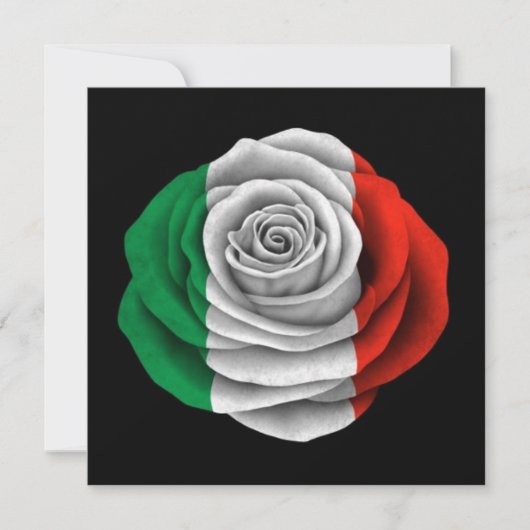 Italian Rose Flag on Black (Front)