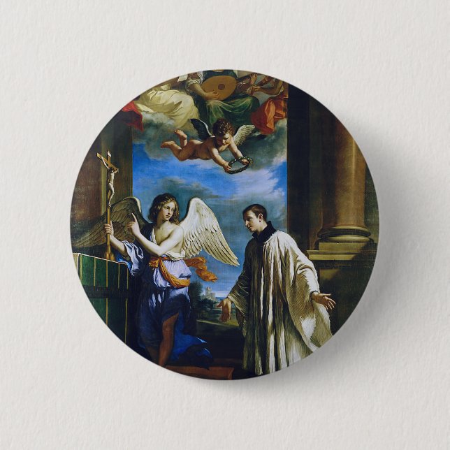 Italian Saint Aloysius Gonzaga Button (Front)