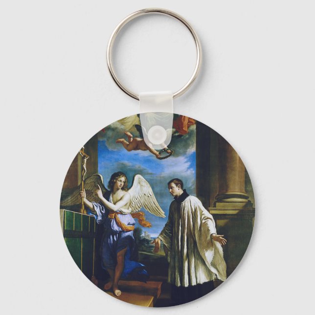 Italian Saint Aloysius Gonzaga Keychain (Front)