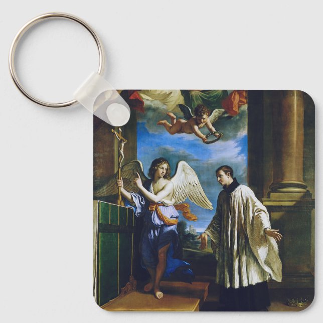 Italian Saint Aloysius Gonzaga Keychain (Front)