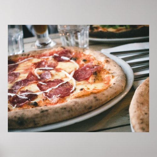 Italian Salami Pizza Poster