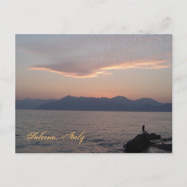 Italian Salerno postcard sunset (Front)