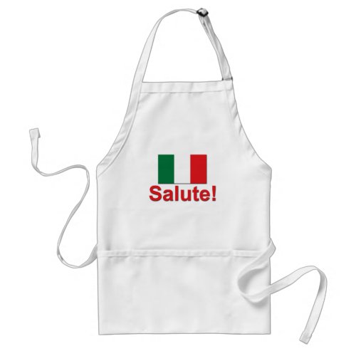 Italian Salute Cheers Adult Apron