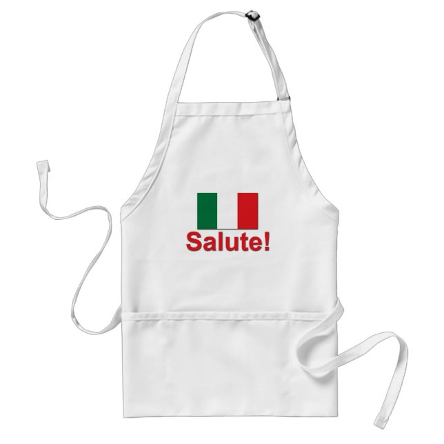 Italian Salute! (Cheers!) Adult Apron (Front)