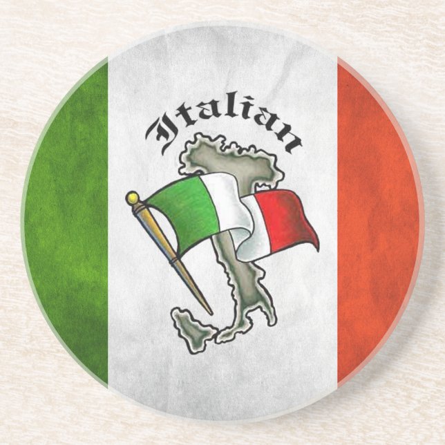 Italian Sandstone Drink Coaster (Front)