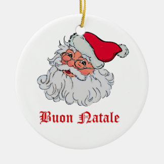 Italian Santa Claus #2 Ceramic Ornament