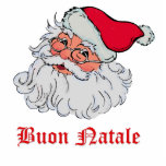 Italian Santa Claus #2 Statuette<br><div class="desc">This happy and smiling Santa Claus give his Christmas greetings in Italian.  Buon Natale and Merry Christmas to all</div>