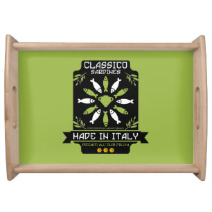 Italian Sardine Art Print Kitchen Gift Serving Tray