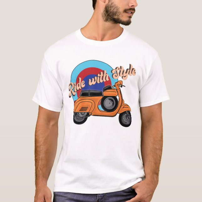 Italian Scooter Shirt | Vintage Style Ride (Front)
