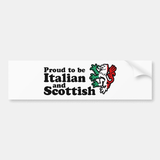 Italian Scottish Bumper Sticker (Front)