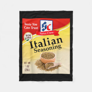 Italian Seasoning Condiment Costume Holiday Sce Co Fleece Blanket