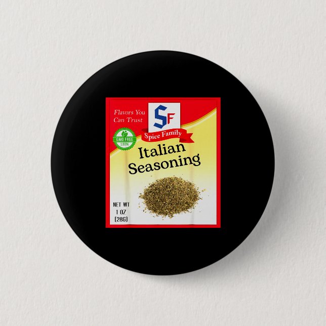 Italian Seasoning Sce Group Costume Family Matchin Button (Front)