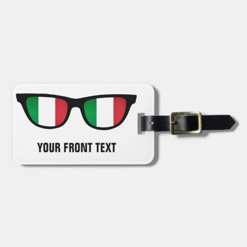 Italian Shades custom luggage tag