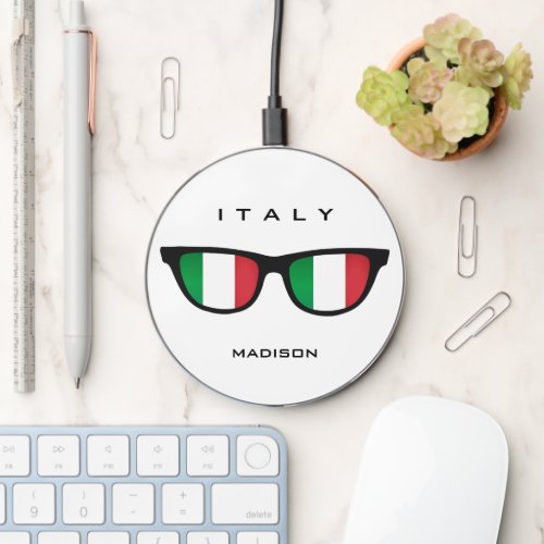 Italian Shades custom name Wireless Charger