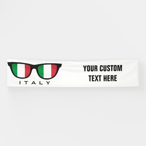 Italian Shades custom text  color banner