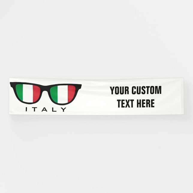 Italian Shades custom text & color banner (Horizontal)
