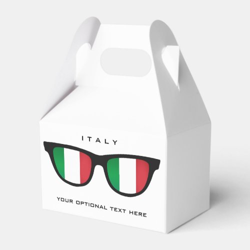 Italian Shades custom text  color favor box