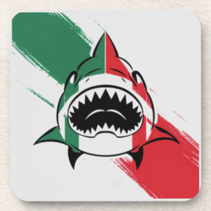 Italian Shark Beverage Coaster