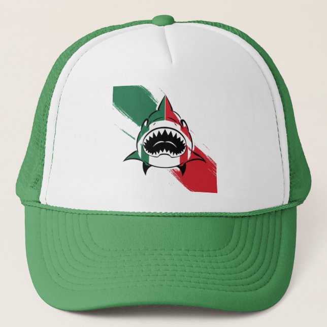 Italian Shark Trucker Hat (Front)