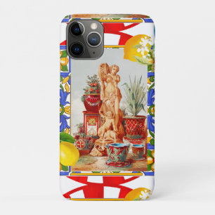 Italian,Sicilian art,maiolica,tiles,baroque art iPhone 11 Pro Case