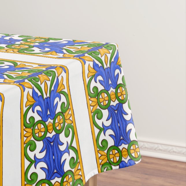 Italian,Sicilian art,majolica pattern     Tablecloth (In Situ)