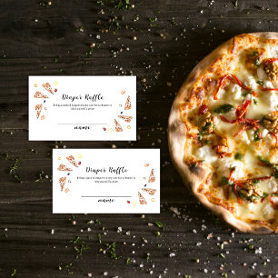Italian Slice Pizza Diaper Raffle Baby Shower  Enclosure Card