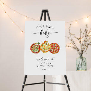 Italian Slice Slice Baby Pizza Baby Shower Welcome Foam Board