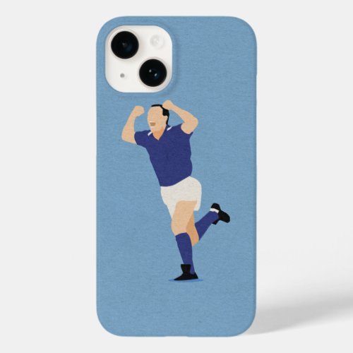 Italian Soccer Legend Schillaci Blue Background Case_Mate iPhone 14 Case