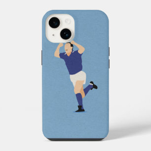 Italian Soccer Legend Schillaci Blue Background iPhone 14 Case