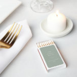 Italian Solid Sage Green Wedding    Matchboxes<br><div class="desc">Italian Solid Sage Green Wedding Matchboxes   . Matching items avaiable.</div>