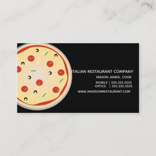 Italian Spagetti Diner Restaurant Business Card (Front)