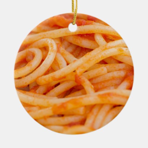 italian spaghetti ceramic ornament