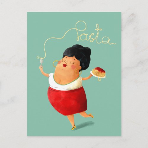 Italian Spaghetti Pasta Lover Postcard