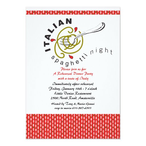 Italian Rehearsal Dinner Invitations 8