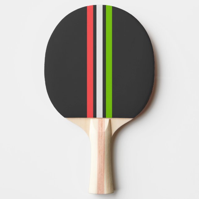 Italian Sport Stripe Ping Pong Paddle (Front)