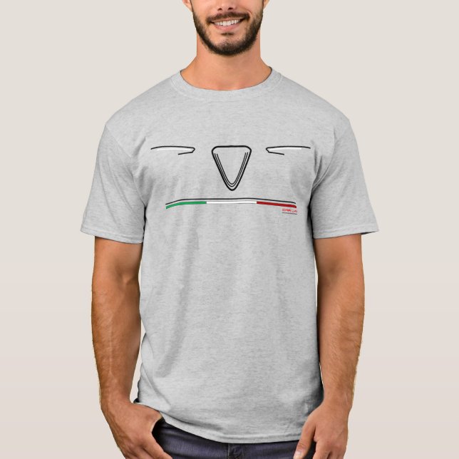 Italian Sports Car Alfa Abstract Front T-Shirt (Front)