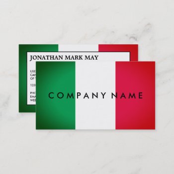Italian Spotlight Effect Flag  Italy Business Card by TheBusinessCardStore at Zazzle