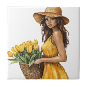 Italian Spring Clipart Ceramic Tile