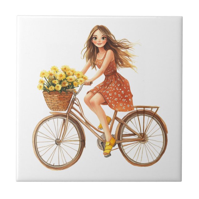 Italian Spring Clipart Ceramic Tile (Front)
