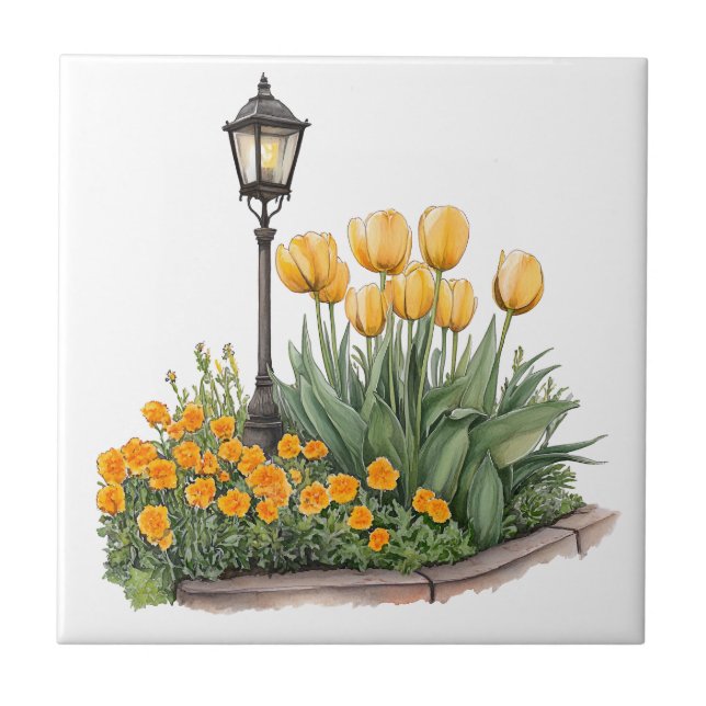 Italian Spring Clipart Ceramic Tile (Front)