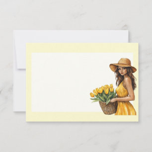 Italian Spring Clipart Note Card