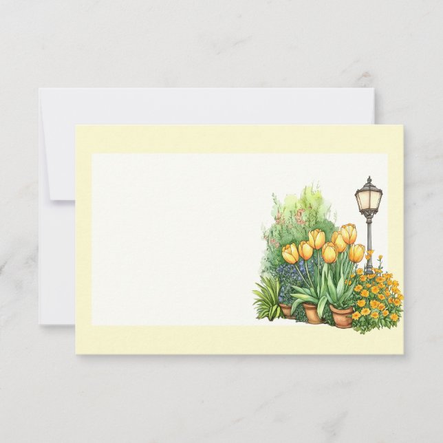Italian Spring Clipart Note Card (Front)