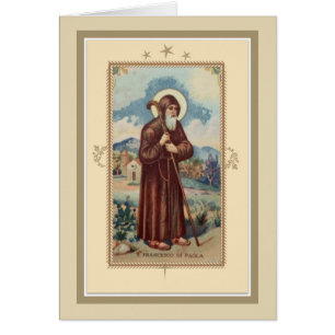Italian St. Francesco Di Paola Religious Cards