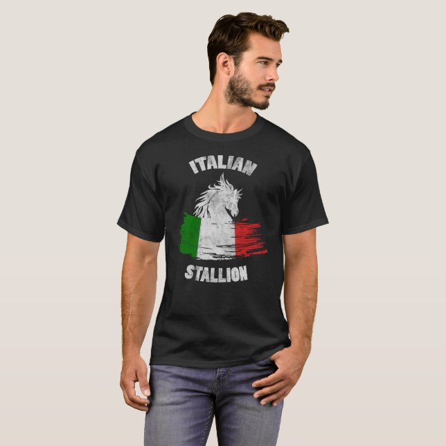 Italian Stallion shirt Italy horse funny gift (Front Full)
