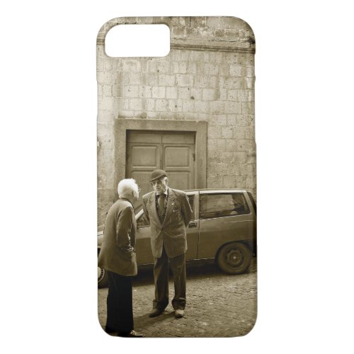 Italian street scene in sepia iPhone 7 case