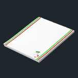 Italian stripes flag notepad<br><div class="desc">Flag of Italy in stripes format</div>