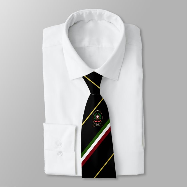 Italian stripes flag tie (Tied)